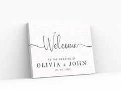 Custom Wedding Welcome Sign simple white background Outdoor Indoor Sign For Gift