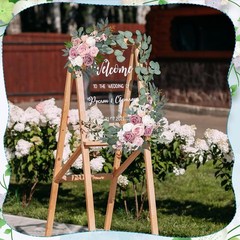 Wedding Arch Decorations 2 Pack – Reusable Artificial Hanging Flowers Floral Swa