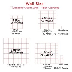 25 PCS Pack Mirror Light Gold Shimmer Wall Backdrop Sequin Panels Squares wit…