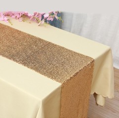 white rose gold glitter sequin table runner wedding anniversary birthday decor