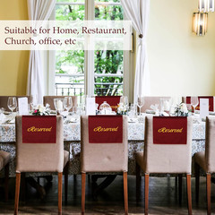 12 Pieces Reserved Seating Signs for Chairs 22 Inch Reserved Signs for Church Pe