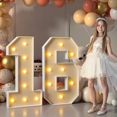 imprsv 3FT Marquee Light Up Numbers, Marquee Numbers 16th Birthday Decoration…