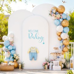 Arch Backdrop Cover 7.2FT 6.6FT 6FT Arch 7.2FT, 6.6FT, 6FT White and Pink