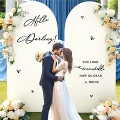 Welcome to Our Wedding Sign Decals Wedding Welcome Sign for Backdrop Selfie M…