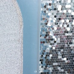 3 DUSTY BLUE SILVER Assorted Fitted Round Top Arch Backdrop STAND COVERS Set