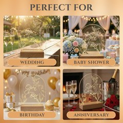 LED Light-Up Acrylic Event Sign for Ceremony | Open Bar Sign