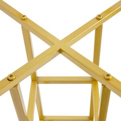 46.65in Gold Metal Large Open Flower Frame Wedding Floral Riser Top Flower Stand