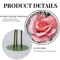 Giant Rose Flowers for Decoration, 6.56 ft Large Artificial Paper Flowers, Ro…