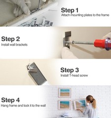 Security Picture Hangers for Art and Signage ,Anti-Theft Frame Locking Pictur…