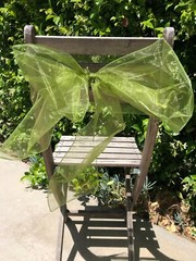 Lot of 10 Organza Sheer Chair Sashes/Runners/Ribbons/Bows for Party Brand New