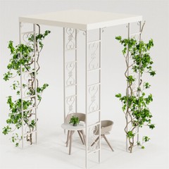 Heavy Canopies Gazebo White Wedding Garden Pergola Arch Metal Backdrop Stand US