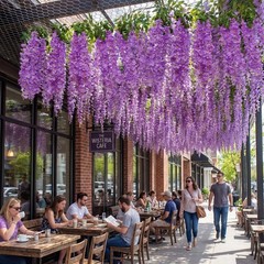 Giegxin Purple 26 Pcs 3D Wisteria Tree for Classroom Room Ceiling Wall Decor …