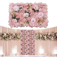 12x Artificial Wedding Wall DIY Floral Panels Silk Flower Wall Panels Backdrop