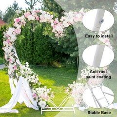Heart-shape Wedding Arch Frame for Floral Balloon Wedding Photograph Decorations