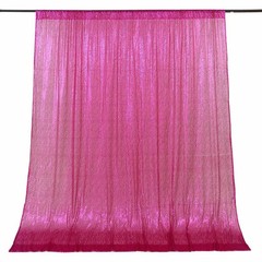 FUCHSIA 8 ft x 8 ft Sequined Backdrop Curtain Wedding Party Booth Decorations