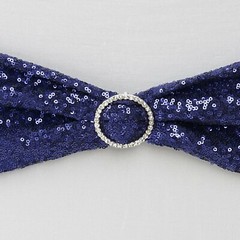 Spandex Sequined CHAIR SASHES Bows Ties Wedding Reception Decorations Dinner