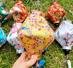 Set 50 pcs Vietnam Bamboo Silk Lanterns 22cm Mid-Autumn Festival Decorations
