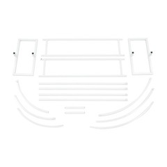 White Open Arch Backdrop Stand,120*40*220cm U Shaped Wedding Arches,Metal Stand
