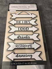 Wedding Party Decorations Arrow Directional Signs 17” Food Drinks Reception