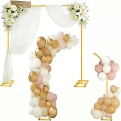 6.6Ft Square Balloon Arch Stand Metal Wedding Backdrop For Party Floral Ceremony