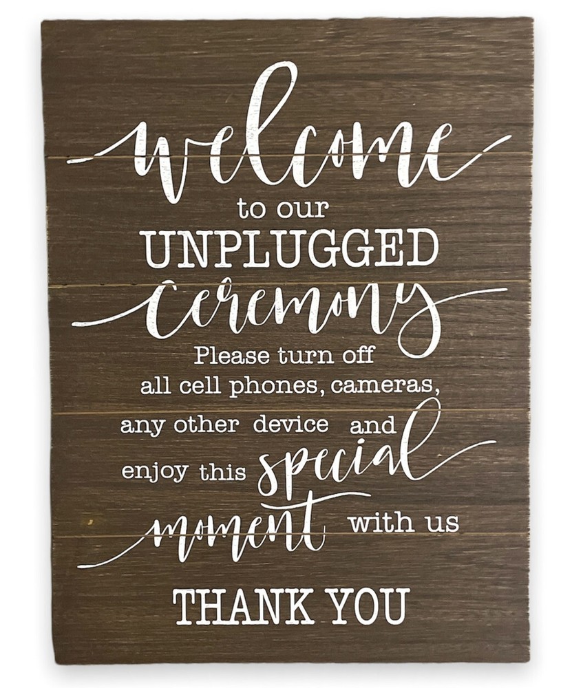 Studio His Hers Unplugged Wedding Wood Sign Welcome Ceremony Rustic Hobby Lobby