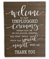 Studio His Hers Unplugged Wedding Wood Sign Welcome Ceremony Rustic Hobby Lobby