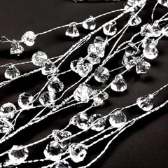 Crystal Garland Strands Clear Ice Wire Crystal Garland for Winter Wonderland
