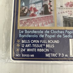 Quantity 2 Beistle Blue Bell Streamer Honeycomb Art Tissue Wedding Decor VTG 80s