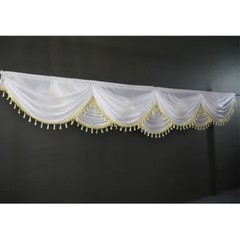 3/6M Faux Silk Drape Swag Decor Event Party Wedding Backdrop Curtain W/Tassel