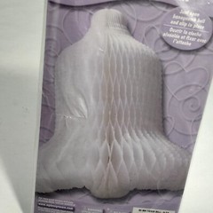American Greetings 9 3/4″ Round White 2-Pack Honeycomb Tissue Bells NIP Vintage