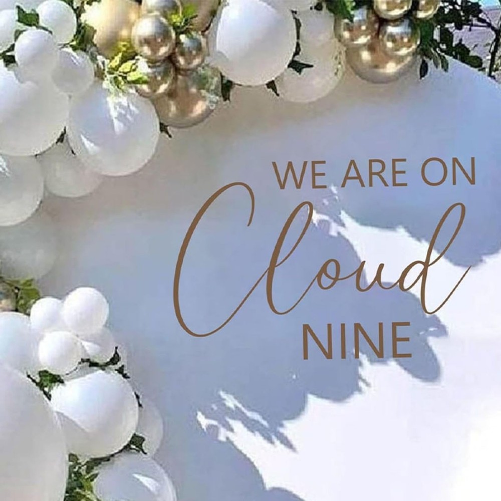 HOTIYOK Oh Baby Sign for Backdrop We are on Cloud Nine Baby Shower Stickers L…