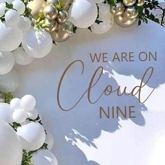 HOTIYOK Oh Baby Sign for Backdrop We are on Cloud Nine Baby Shower Stickers L…