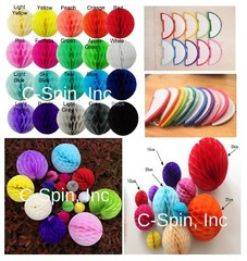 5-25x 20 Color 4 8 12 HoneyComb Tissue Paper Ball Lantern Pom Poms Wedding Decor