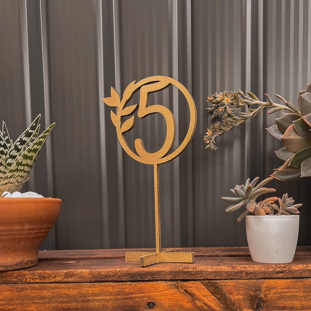 Custom Wooden/ Acrylic Wedding Wreath Table Numbers