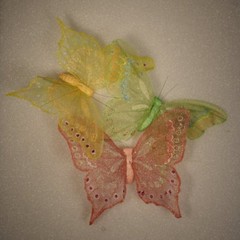 3 Piece Lot Artificial Butterflies 11 Inch Large 3 Color Assortment #12015080029
