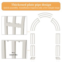 Heavy Duty Square Tube Iron Wedding Arch Backdrop Stand Garden Pergola Frame US
