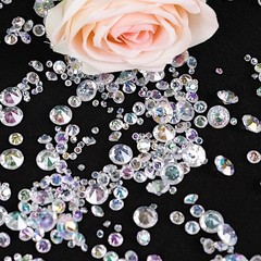 4000 Iridescent Acrylic Diamond Beads Vase Fillers DIY Crafts Party Decorations