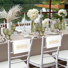 6 Pcs Reserved Chair Signs for Weddings Parties Celebrations Church Events