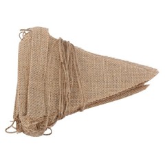 3.7M Rustic Jute Hessian Burlap Lace Bunting Shabby Chic Wedding Banner X1E8