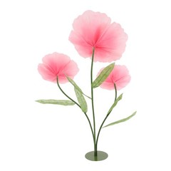 3 Heads Giant Floor Standing Artificial Hibiscus Flower With Base Wedding Event