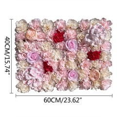 20 Pack Artificial Silk Flower Wall Panels Wedding Photography Party Venue Decor