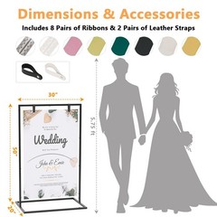 Wedding Welcome Sign Stand, 50”x30”x 20” Heavy Duty Easel Stan