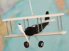 Hanging Airplane, Black White, Nursery Decor, Decorative wooden airplane