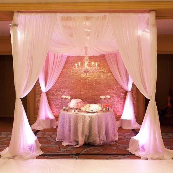 BLACK 10 ft x 10 ft Adjustable Hardware Kit Wedding Canopy Chuppah Mandap Booth