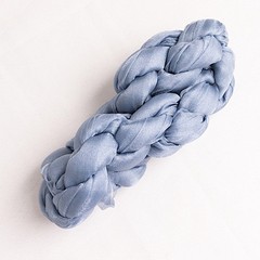 5 DUSTY BLUE Sheer Crinkled Organza CHAIR SASHES Party Events Home Decorations