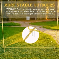 6.6×6.6FT Square Backdrop Stand Wedding Balloon Arch Stand Garden Arbor Frame