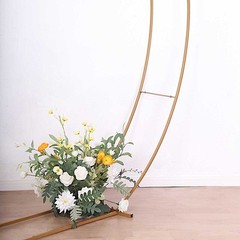 GOLD 8 feet Metal Double Hoop BACKDROP STAND Wedding Arch Party Events Supplies