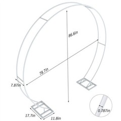 Moongate Round Wedding Arch Metal Backdrop Stand Flower Garland Frame Venue Deco