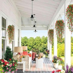 Artificial Hanging Plants Fake Plant Faux Eucalyptus Leaf Greenery Vine JQ