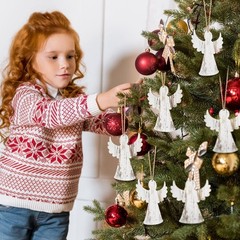 Christmas Wooden Angel Ornaments – White Rustic Tree Decorations With Hanging…